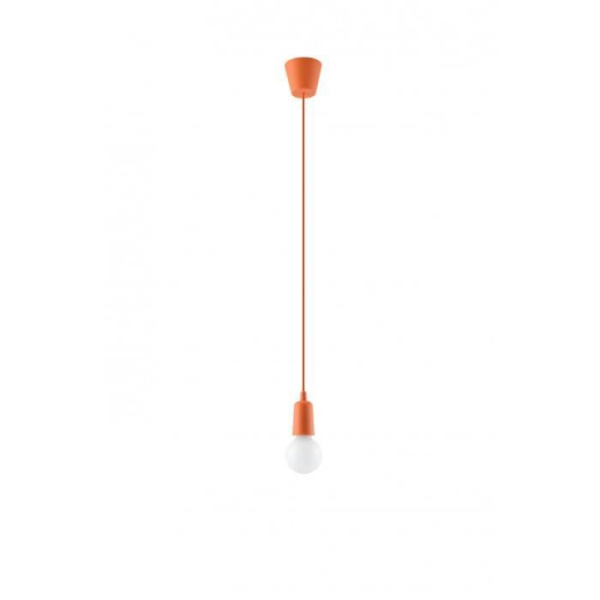 Modern LED-pendellampa Loft BOHO Design Corridor - SOLLUX - DIEGO 1 - Orange - E27 - 60W