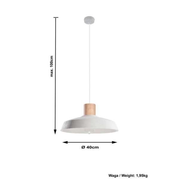 AFRA E27 LED Pendellampa Modern Loft Boho Design Corridor - Vit - SOLLUX - 1 glödlampa - E27 - 10 Watt - A++ - E