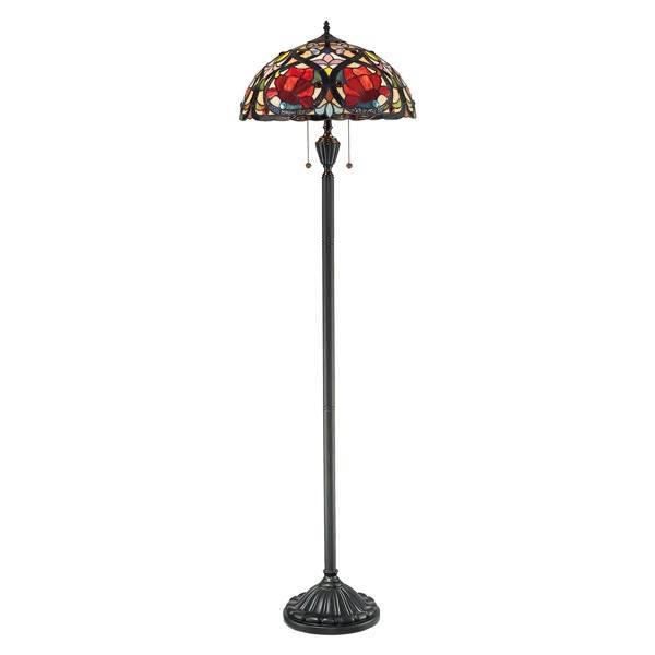 Elstead Larissa - Vintage Bronze 2-Light Floor Lamp, E27