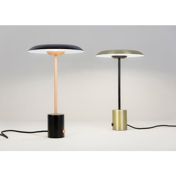 HOSHI - Guld/Sort LED bordlampe H40cm NICKEL