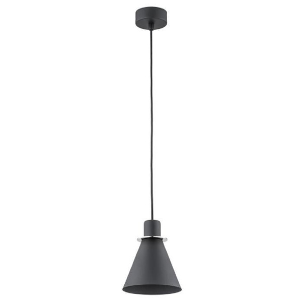 Argon BEVERLY taklampa - svart struktur, kromelement - E27 LED - modern design