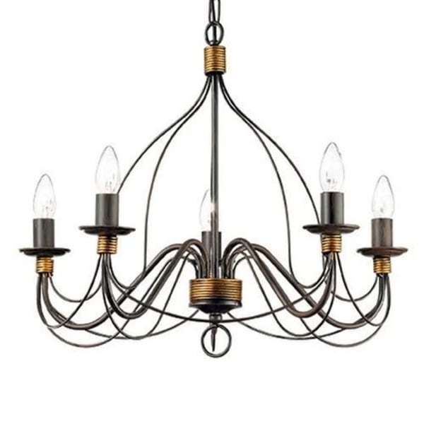 Ideal Lux CORTE SP5, Vardagsrum, Brun, IP20, Yta, Metall, 5 glödlampor