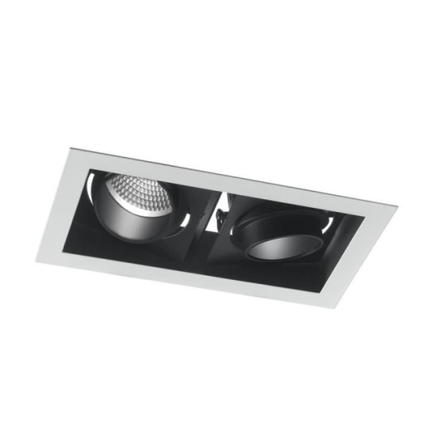 Fläkt Europa APOLLO Justerbar infälld downlight 2 LED-ljus Svart 10800lm 4000K 35,5x18,8x12cm