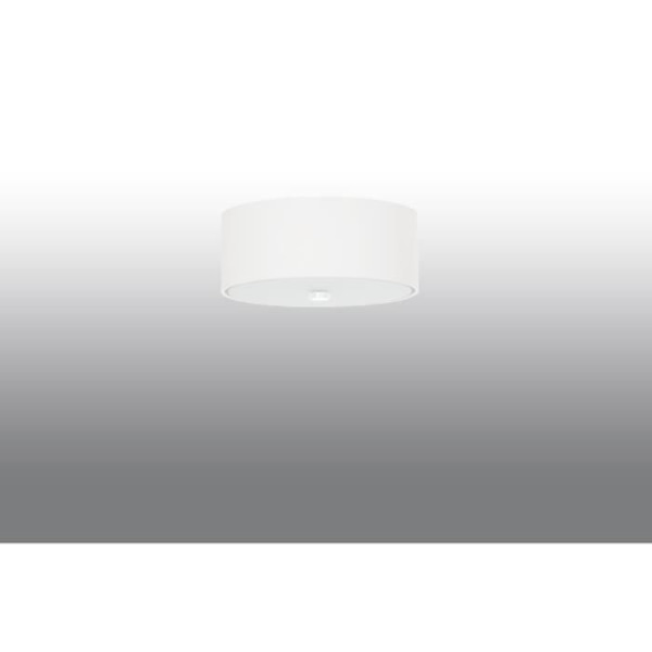 Loftslampe SKALA 30 E27 Moderne Hvid Stof SOLLUX