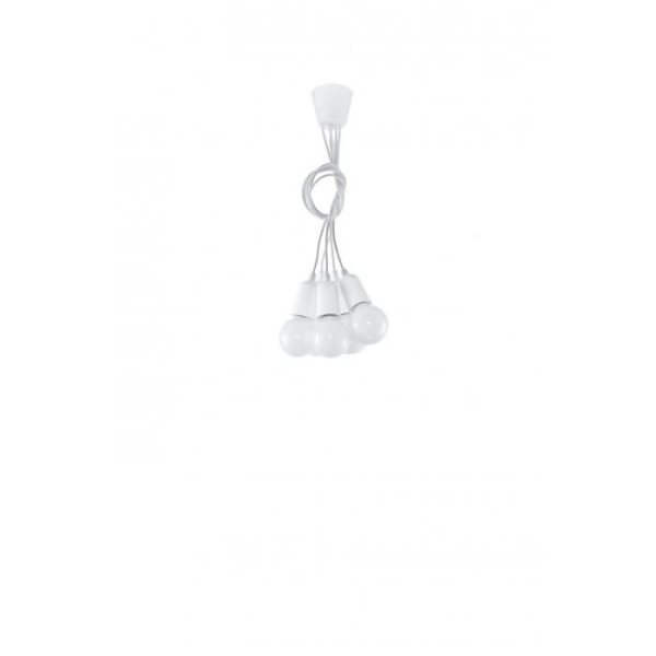 Pendel DIEGO 5 E27 LED Modern Loft BOHO Design Corridor - Vit