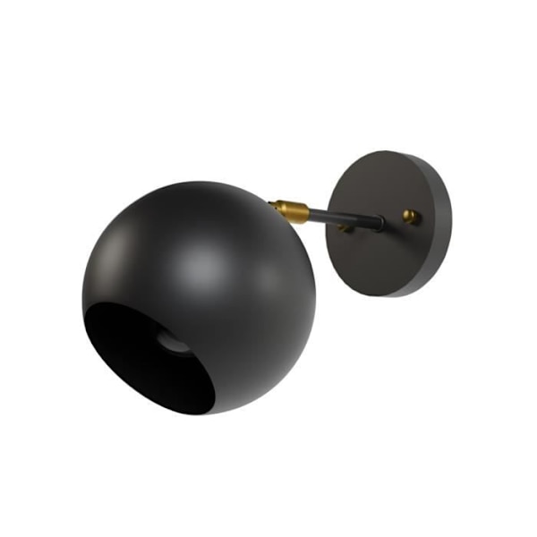 Væglampe 1XE27 ORBIT D150 NG Metal Svart, mässing