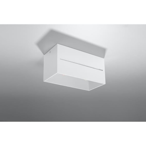 Taklampa - SOLLUX - LOBO 2 - Aluminium - Vit - 2 st G9 40W glödlampor
