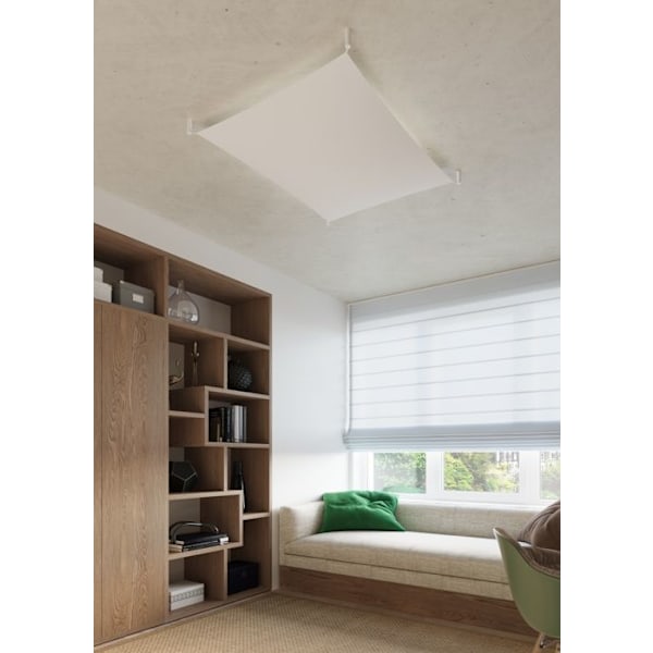 LUNA 1 G13 Modern vit tyg Taklampa SOLLUX