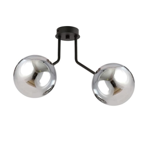 Emibig NOVA Nova Globe taklampa svart med grafitglas lampskärm, 2x E14