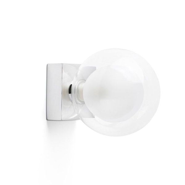 Vägglampa eller Taklampa - FARO - Perla - Metall/Glas - Ø12cm - IP44 BLANCO