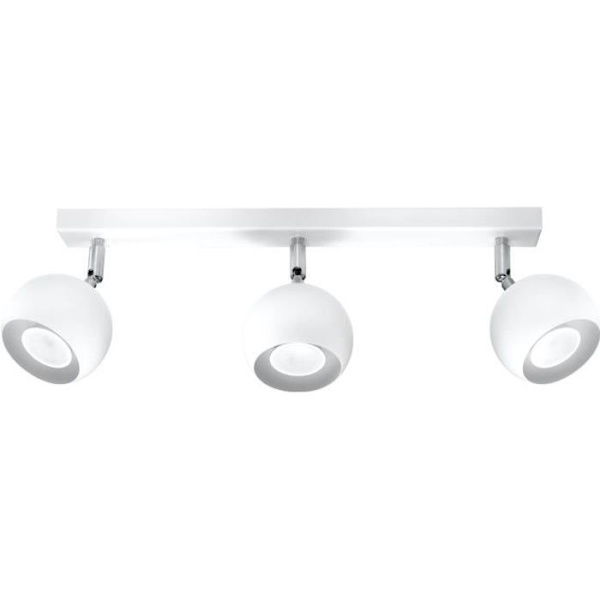 Modern LED-taklampa LOFT spotdesign - SOLLUX - OCULARE 3 - Vit - 3 GU10-lampor - 40W