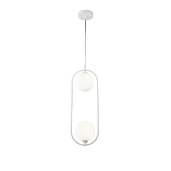 Maytoni Modern Pendel - Hvid - 2 Lamper - Glas - G9 LED - Diameter 17 cm Hvid