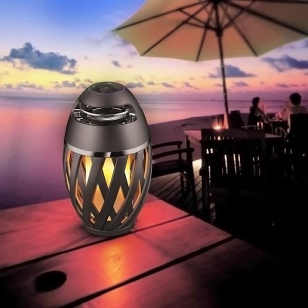 LED bordslampa, brandeffekt, högtalare, 16,5 cm, STREAM