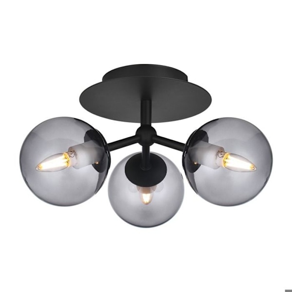 Plafonnier Halo Design Atom Trio rök/svart