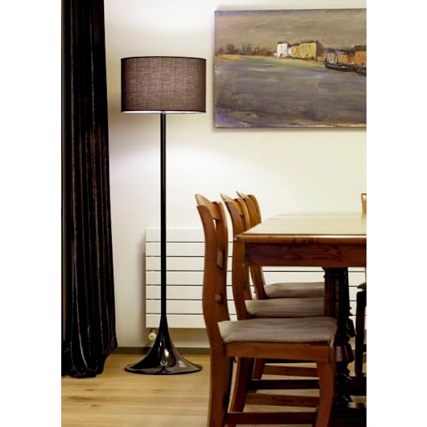Lampett - FARO - Svart Pie - Noir - E27 - 60W - Modern design Svart
