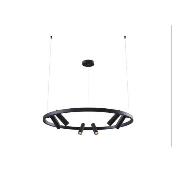 Belysning - Rund hängande ljuskrona - Maytoni - svart LED. Metall ram. Lm:3800K:3000 Svart