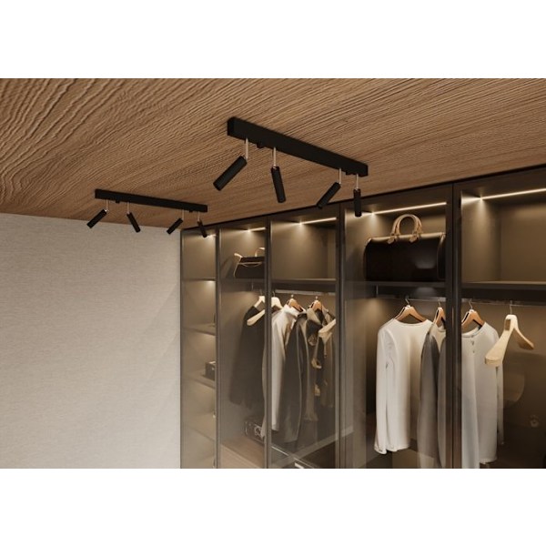 EYETECH 6 Taklampa Modern Loft Design för sovrum Vardagsrum Trappor Korridor - Svart