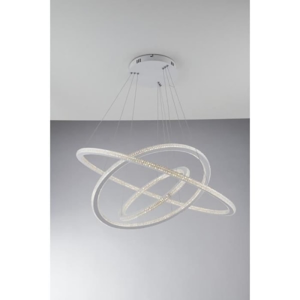 Ventilator Europa BRYANTLED Loftshængende lys 3 Ringe Hvid 6840lm 3000K 80x2+40x2cm