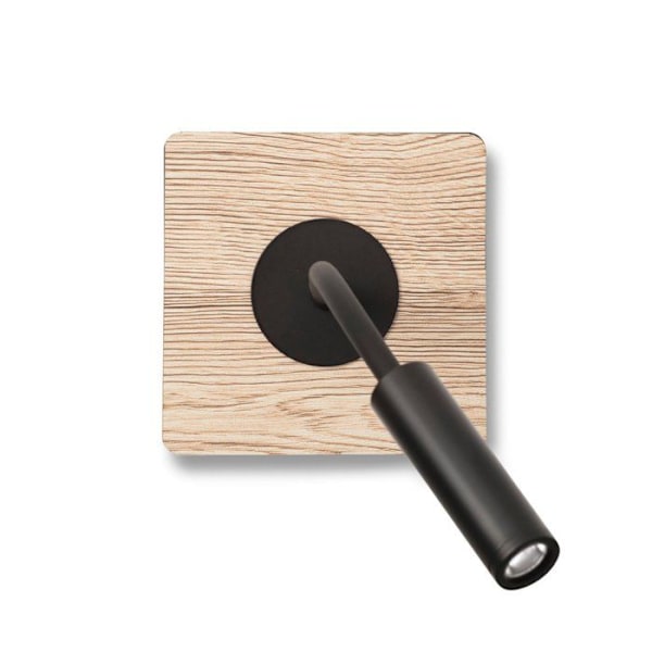 Vägglampa för läsning - FARO - Mood - Massiv trä - LED 2W - Svart 3000K Svart
