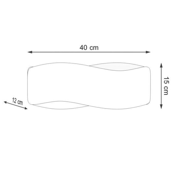 Vägglampa - SOLLUX - Tila - Vit - Stål - 40 cm - 2 st G9-lampor