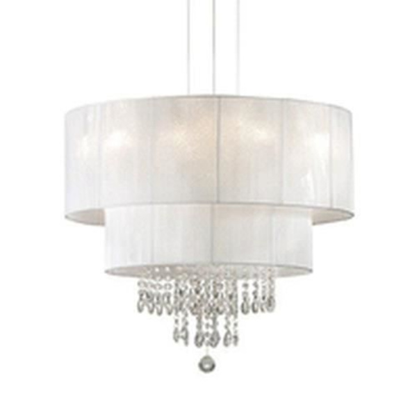 Ideal Lux Opera SP6, Spisestue, Stue, Hvid, IP20, Overflade, Cylinder, Metal, Polyvinylchlorid Hvid