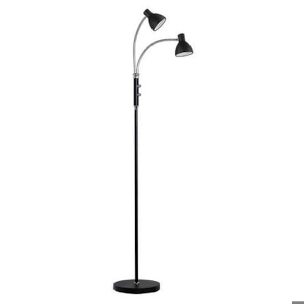 Lampestander - Halo Design - Hudson - Sort - Krom - 2 GU10 LED-pærer svart/krom