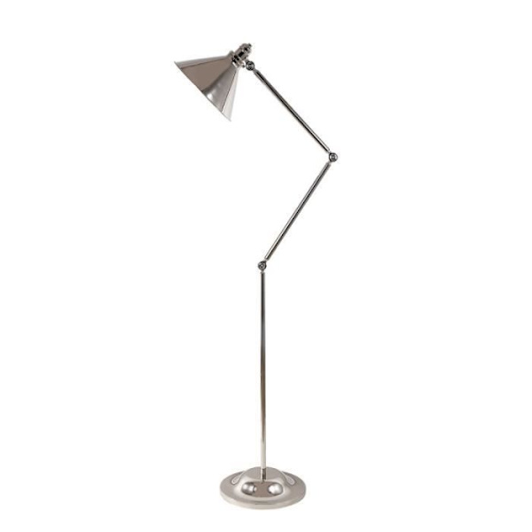 Provence gulvlampe, poleret nikkel
