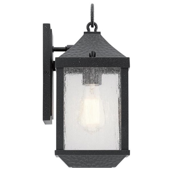 Elstead Springfield Small 1-Light Outdoor Wall Lanterne, Distressed Black, IP44, E27