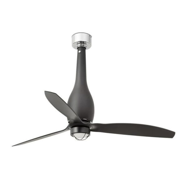 Faro ETERFAN - Mattsvart LED-takfläkt med Smart DC-motor - Fjärrkontroll ingår, 3000K