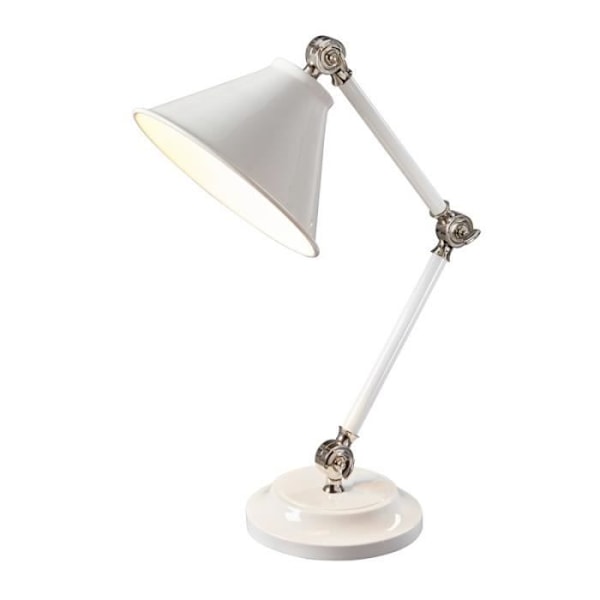 Provence Element lampe, hvid / poleret nikkel