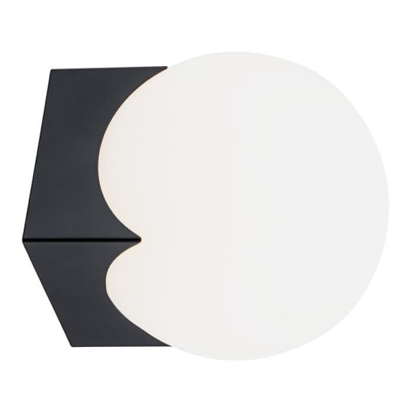Vägglampa - Argon - AUSTIN - Matt Opal - Matt Svart - E14 - Kontemporär Design
