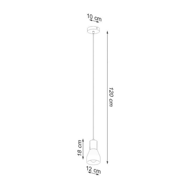 Sollux Lighting Qubic Dome Pendel Taklampa Svart Betong, Naturträ