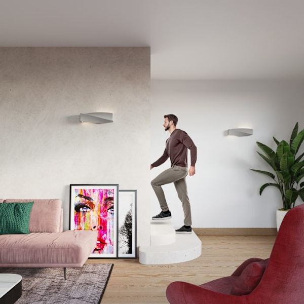SIGMA E27 LED Modern Loft BOHO Design Corridor Vägglampa - GRÅ