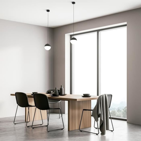 Upphängning 1XE27 D150 Gips NG-BL ECLIPSE Svart vit