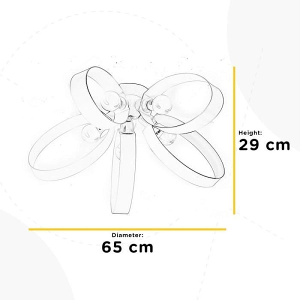 Halv-indbygget loftslampe - ONLI - SERENA - 5 E14 pærer - Hvid - Metal