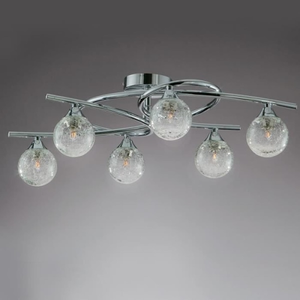 Loftslampe 6 LUCES LOTTO CROMO CRISTALRECORD 001-2195-6-016