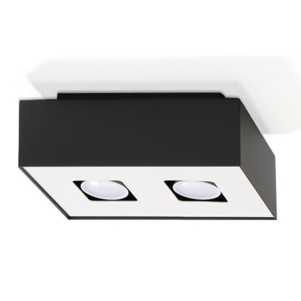 Taklampa MONO 2 GU10 LED Spot Modern Loft BOHO Design Corridor - Svart - Sollux