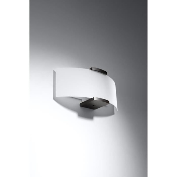 Vägglampa - SOLLUX - Emilio - Massivt trä - Opalglas - 2 st E14-lampor