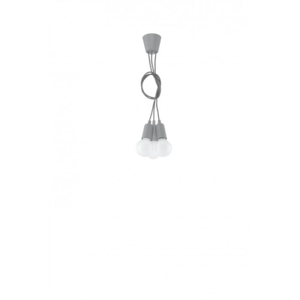 DIEGO 2 E27 LED Pendel Modern Loft BOHO Design - SOLLUX - Grå