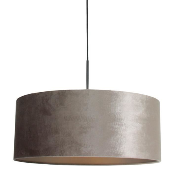 Sienna Sparkled Light Mattsvart cylindrisk taklampa, silverskärm