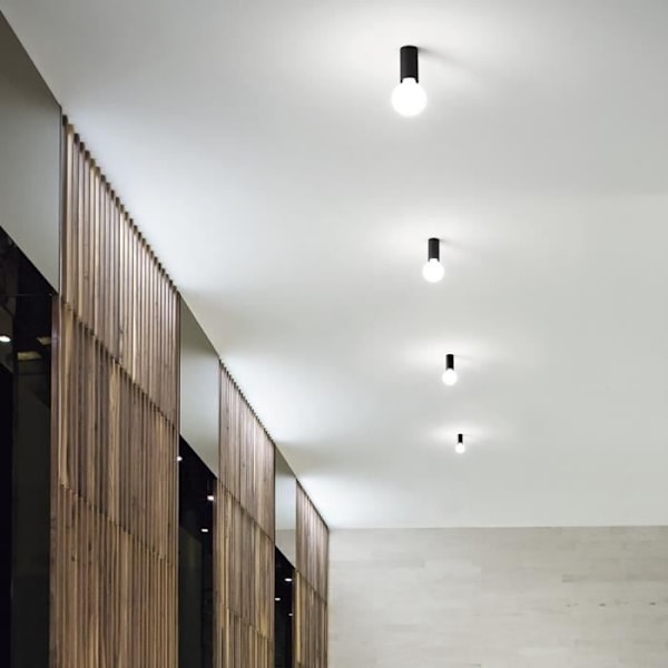 Ideal Lux 1-Light Semi-Flush Mount Taklampa, Svart - IDL232980