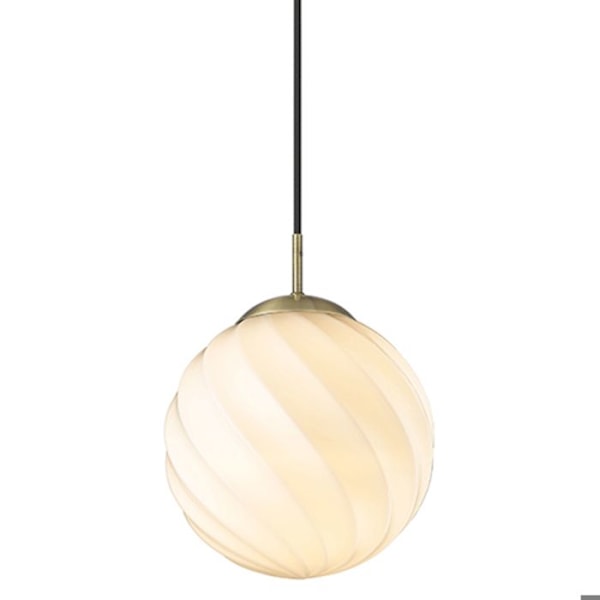 Lampadaire - Halo Design - Twist Ball - Vridna Glas - Diameter 25 cm - Elektrisk vit