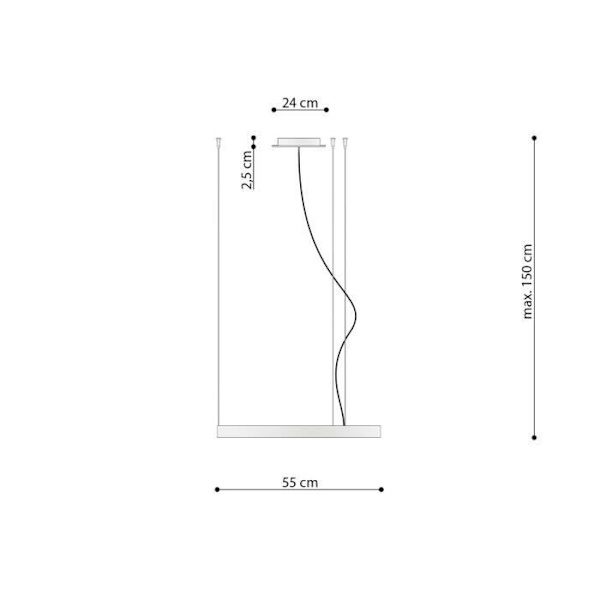 Sollux Lighting Rio Integreret LED Ring Pendel Loftslampe, Sort, 4000K, 3870lm