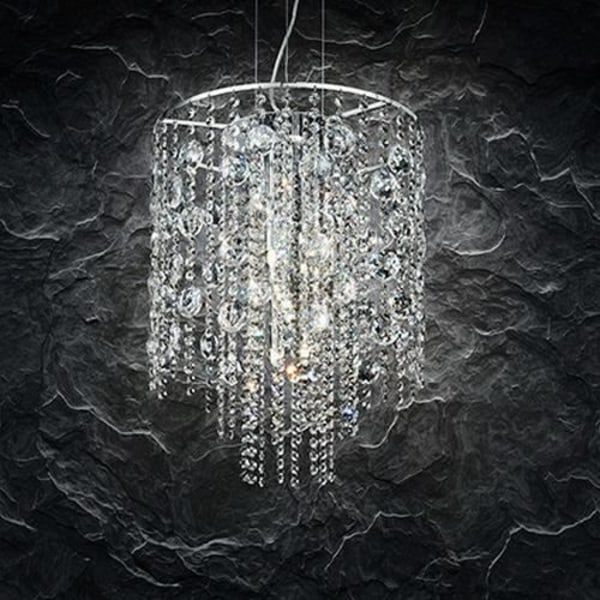 Ideal Lux EVASIONE SP8, Soveværelse, Børneværelse, Spisestue, Stue, Krom, IP20, Overflade, Rund, Glas, Metal