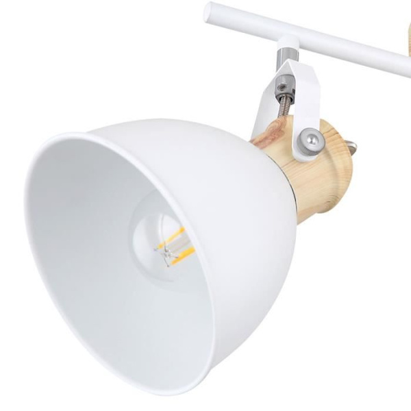Taklampa, 2 lågor, trälook, längd 35 cm, WIHO