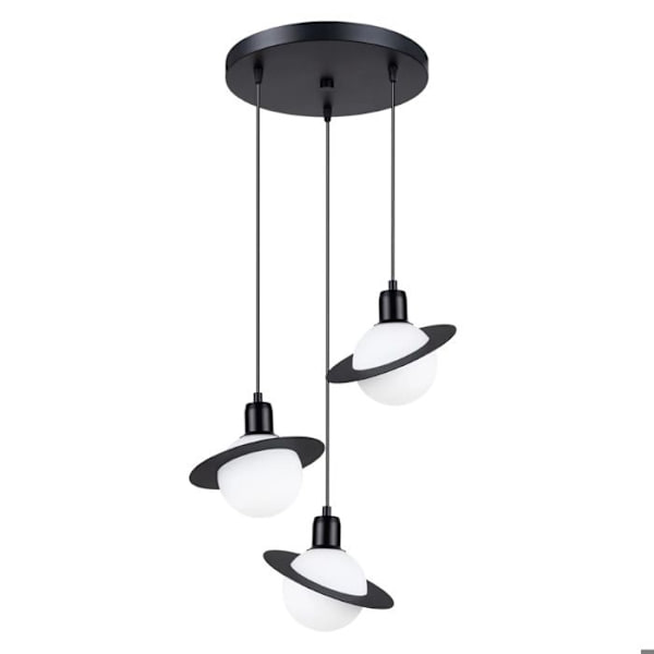 Hängande lampa - Sollux Lighting - Hyperion 3P - Inbyggd LED - Svart färg - Modern design svart