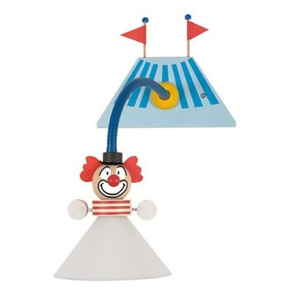 Vägglampa för barn - NIERMANN STANDBY - 328 Clown - Plast/Metall/Trä - 40W Metall