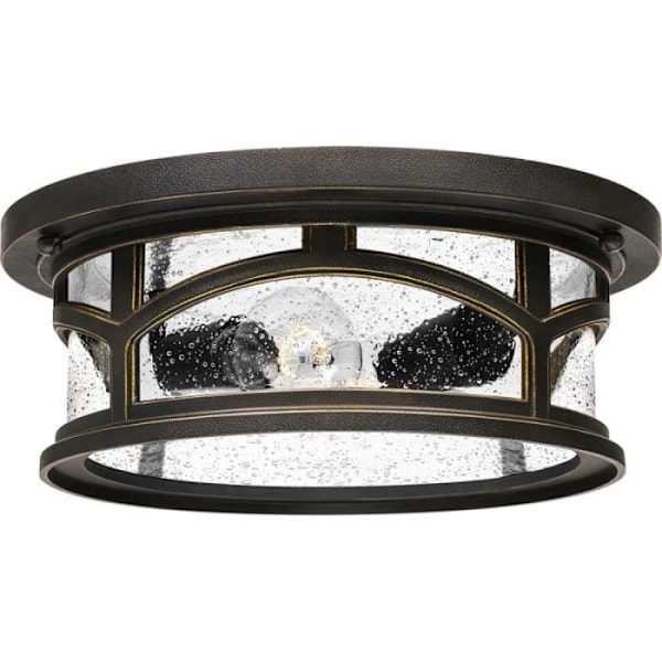 Haveloftslampe - Marblehead - Metal - Sort - 3 pærer - 60W - E27 - Integreret LED