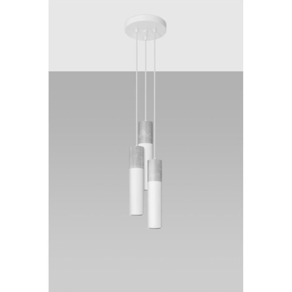 Sollux Lighting Borgio Cluster taklampa, grå, vit, 3x GU10