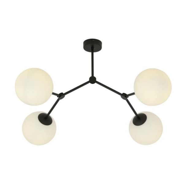 Emibig SPACE Globe Space Sort loftslampe med hvid glasskærm, 4x E14